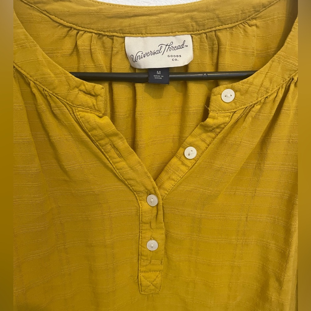 Women’s Universal Thread Goods Co Yellow Medium Blouse - Picture 2 of 6